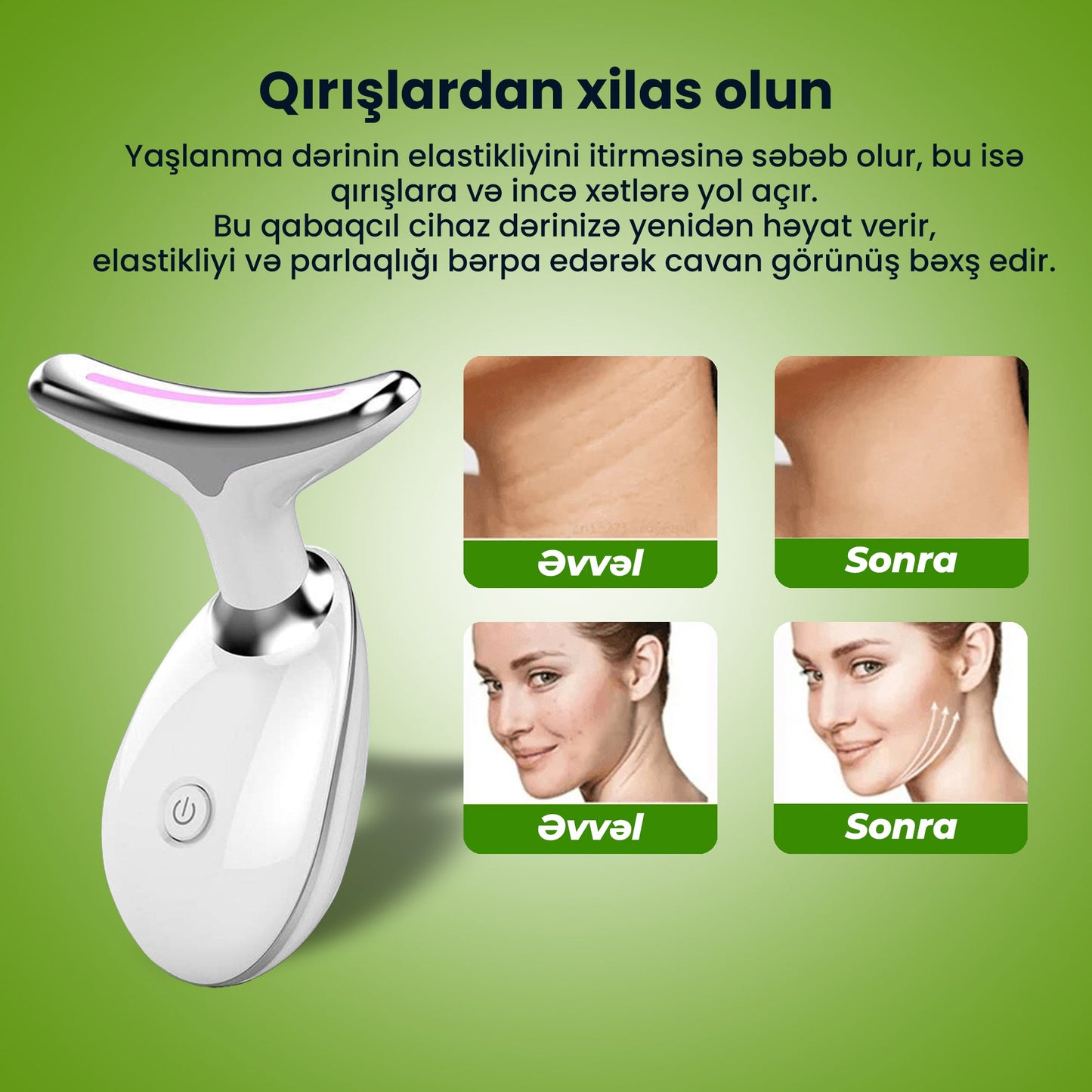 Üz və Boyun Üçün EMS Masaj Cihazı