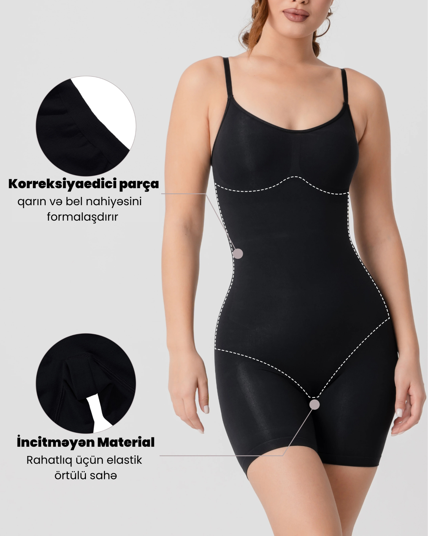Şortikli Bədən Sıxlaşdırıcı Body Korset