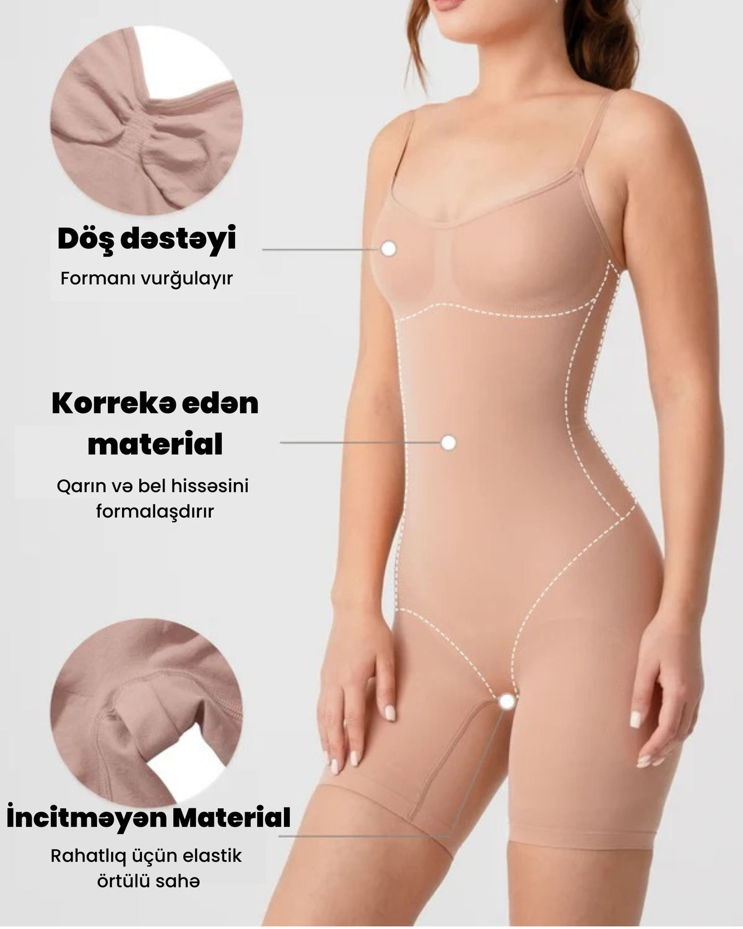 Şortikli Bədən Sıxlaşdırıcı Body Korset