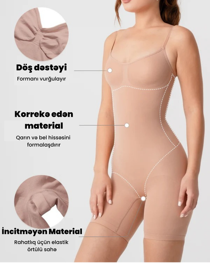 Şortikli Bədən Sıxlaşdırıcı Body Korset