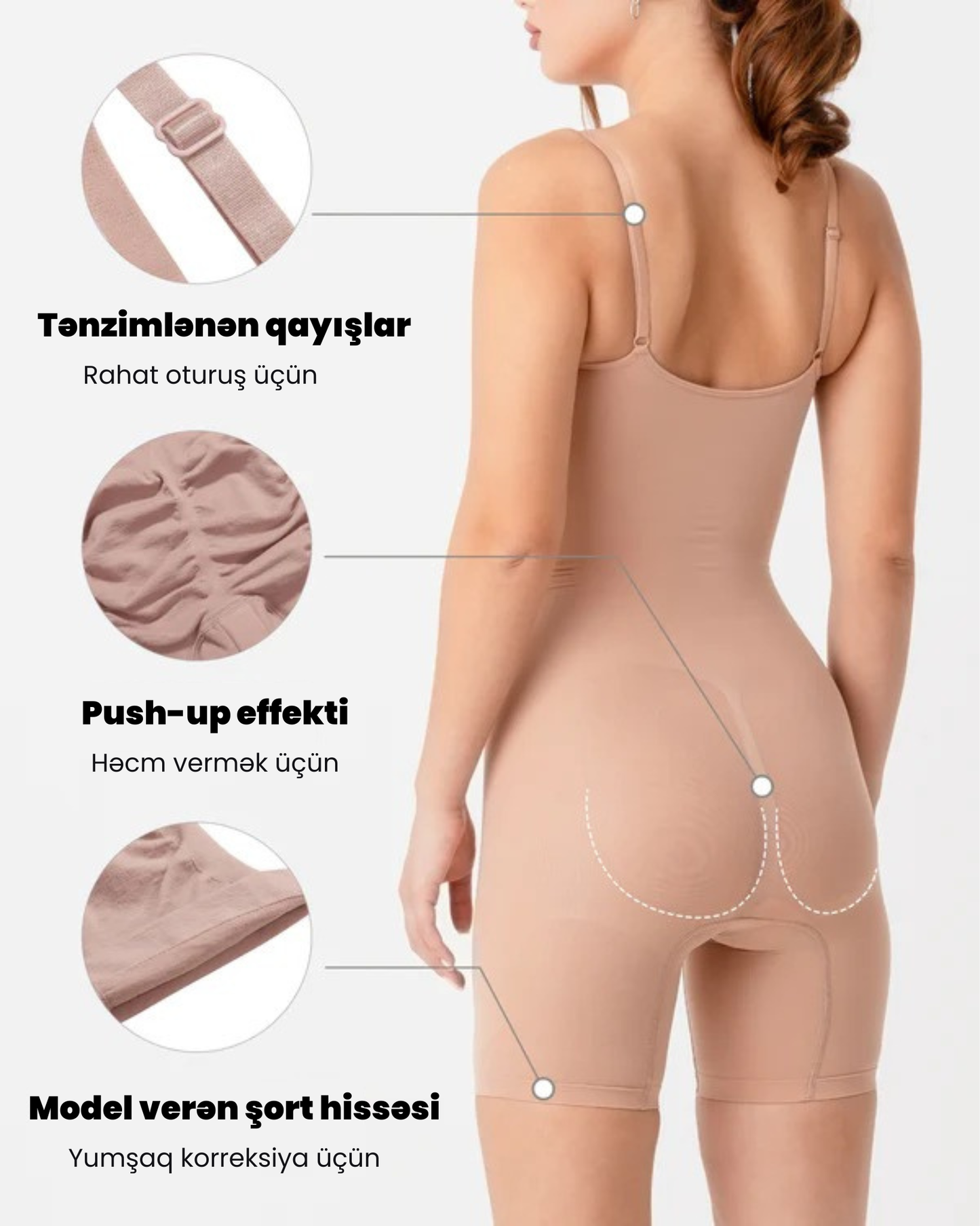 Şortikli Bədən Sıxlaşdırıcı Body Korset