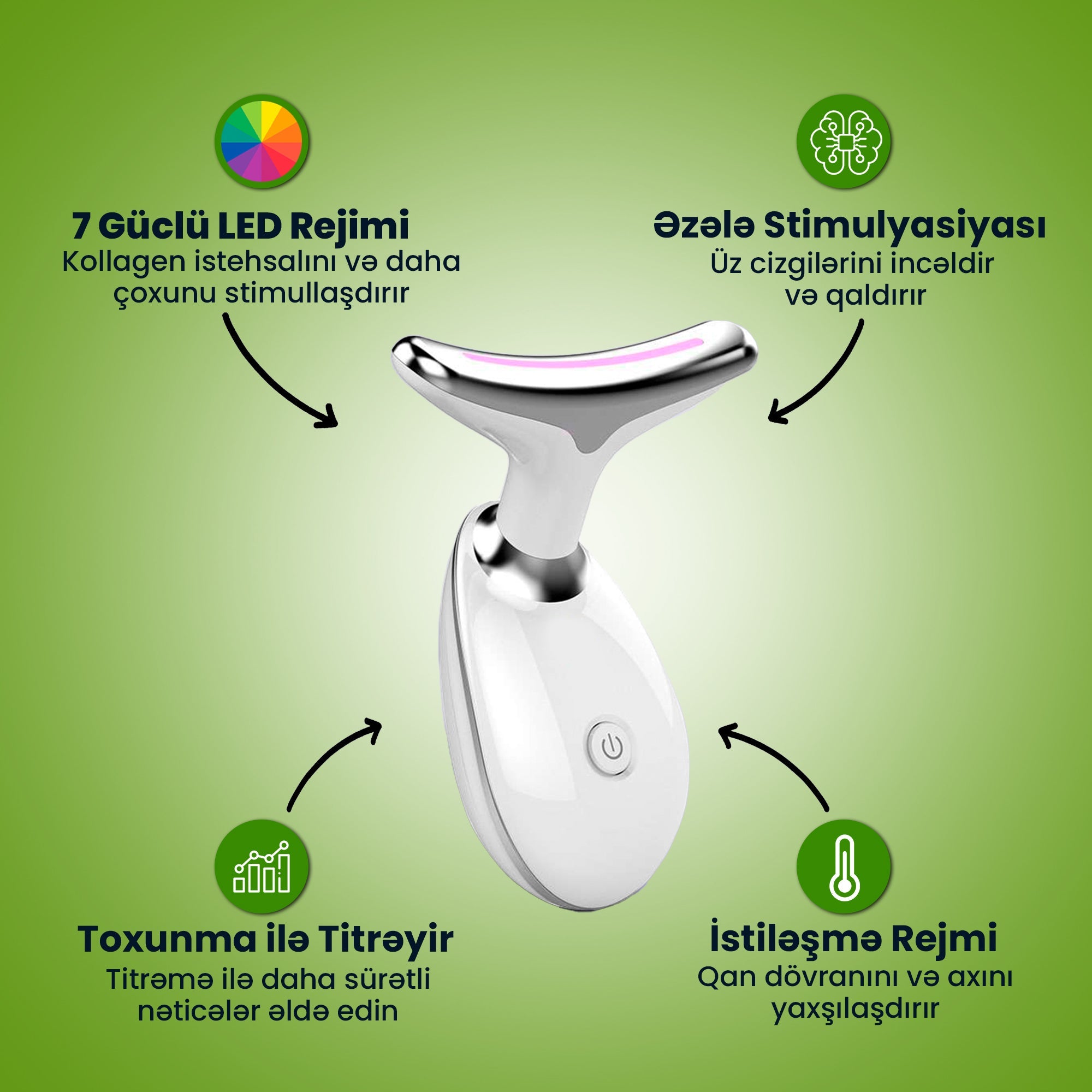 Üz və Boyun Üçün EMS Masaj Cihazı